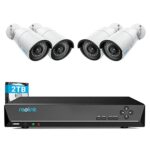 REOLINK 8CH 5MP Home Security Camera System, 4pcs